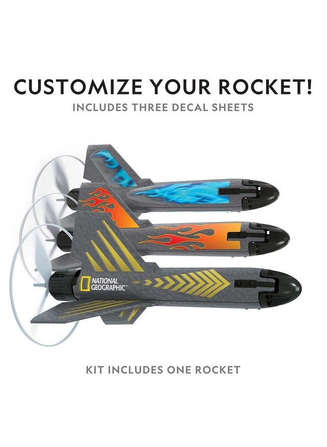 NATIONAL GEOGRAPHIC - Rocket Launcher For Kids Patent Pending Motorized Air Rocket Toy Launch Up To 200 Ft. With Safe Landing Kids Outdoor Toys & Model Rockets Gifts For Boys And Girls Space Toys - Image 1