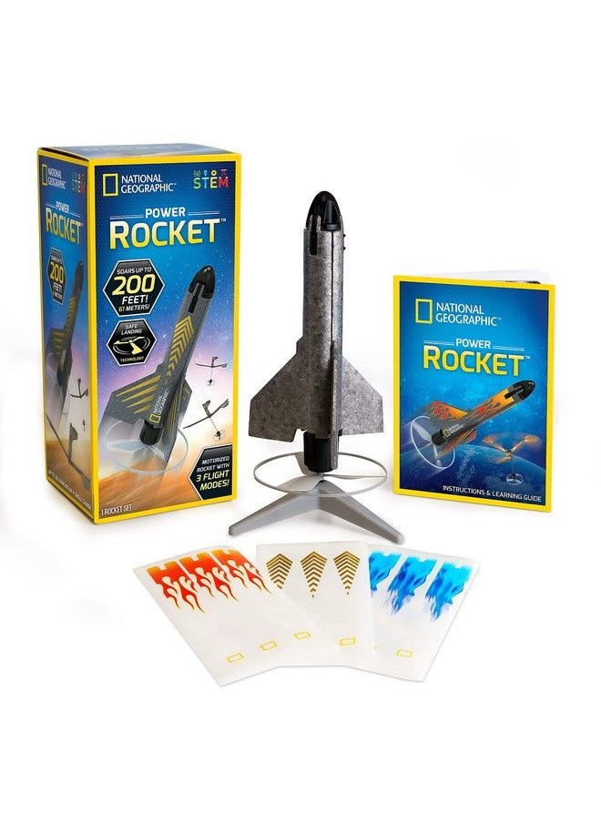 NATIONAL GEOGRAPHIC - Rocket Launcher For Kids Patent Pending Motorized Air Rocket Toy Launch Up To 200 Ft. With Safe Landing Kids Outdoor Toys & Model Rockets Gifts For Boys And Girls Space Toys - Image 1