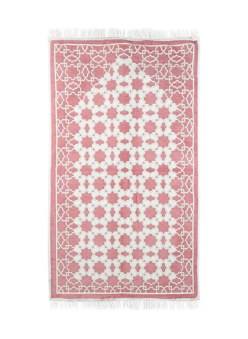 MANASEK Prayer mat double chenille from Manasek a popular local brand – prayer mat cotton polyester with bag - Luxurious and elegant design suitable for gifting - 70X120  - Image 1