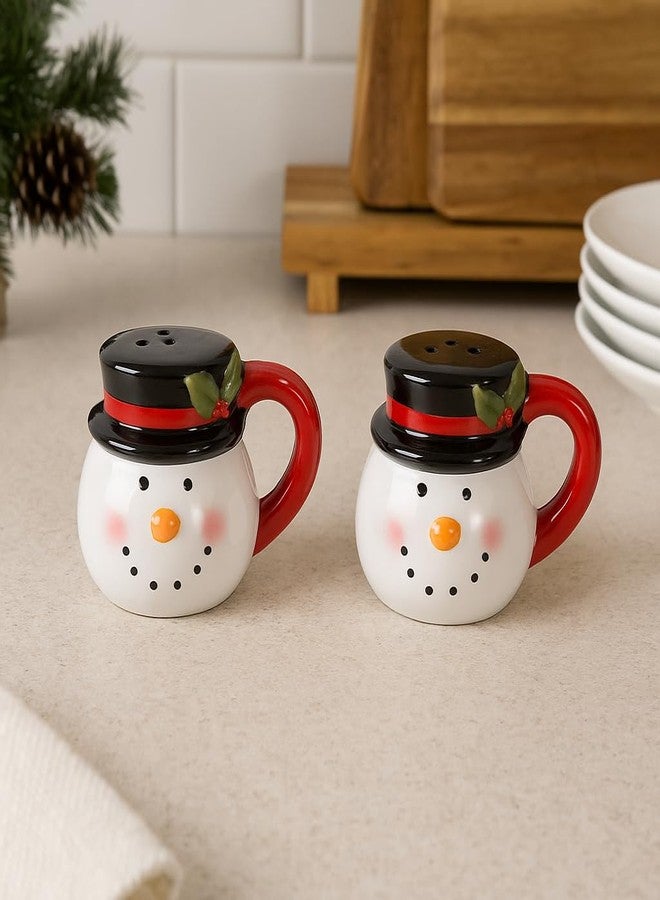 The Bridge Collection Snowman Mug Salt & Pepper Shaker Set - Image 3