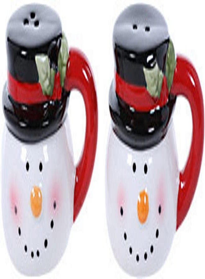 The Bridge Collection Snowman Mug Salt & Pepper Shaker Set - Image 2