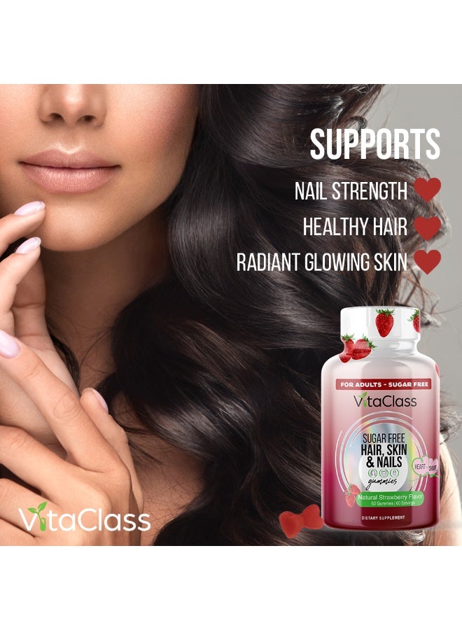VitaClass - Sugar Free Hair, Skin & Nails Gummies For Adults - 60's - Image 5