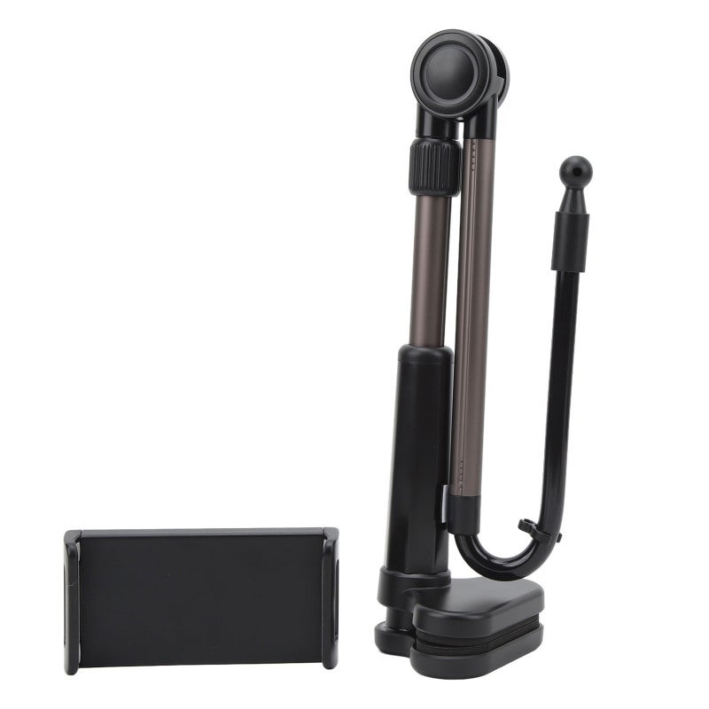 Phone Clamp Holder: Adjustable 360° Rotation Head, Flexible Gooseneck Arm - Universal 11-Inch Compatible, Stable Desk Mount for Home Office Bedside Use - Image 1