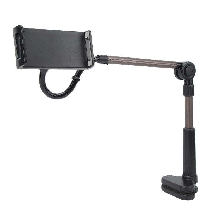 Phone Clamp Holder: Adjustable 360° Rotation Head, Flexible Gooseneck Arm - Universal 11-Inch Compatible, Stable Desk Mount for Home Office Bedside Use - Image 2