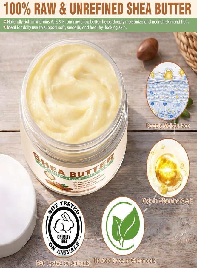 Yeardera Shea Butter Raw Organic, 100% Pure & Natural Unrefined Shea Butter for Skin and Hair, Rich in Vitamins A, E & F, Deep Moisturizing Body & Hand Cream, 7.8 oz - Image 2