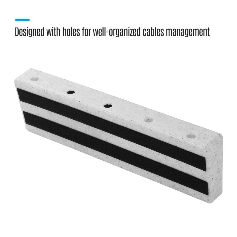 Rockhouse Guitar Pedalboard: 50*15*4.5cm Grey Engineering Plastic Board - Lightweight Portable Design With Cable Management Holes & Linking Tapes Effect Pedal Organizer for Stage Performance Home Practice Profe - Image 2