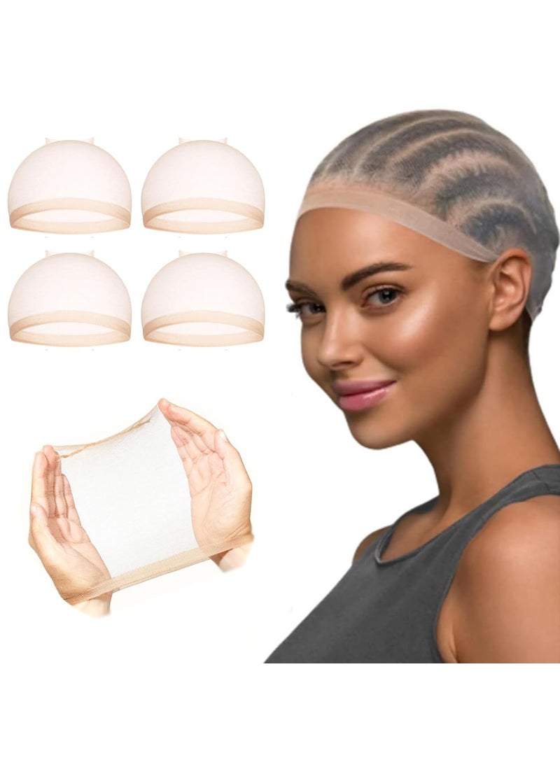 SAKALAKA - HD Wig Caps4 Pieces Hair Net for Wig Stretchy Nylon Wig Caps for Women Natural Transparent Wig Caps for Lace Front Wigs HD Wig Cap 2Pack4PCS - Image 1