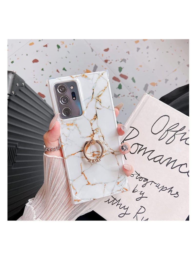 For Samsung Galaxy Note 20 Ultra Case,with Ring Holder Diamond Rhinestone, Marble lovely Luxury, Scratch Resistant, Full Coverage, Delicate Touch Feeling, Ultra-thin Case (White Marble) - pzsku/Z709EA86D7D927972BD52Z/45/_/1710847005/d676ab77-a943-47c8-8254-ae3a829266ae