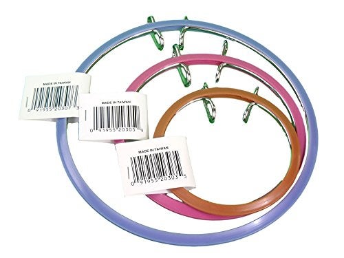 Edmunds Frank A. Edmunds Assortment, 3.5-inch, 5-inch and 7-inch Spring Tension Embroidery Hoops,CNSTH-A3557, Set of 3 - Image 1