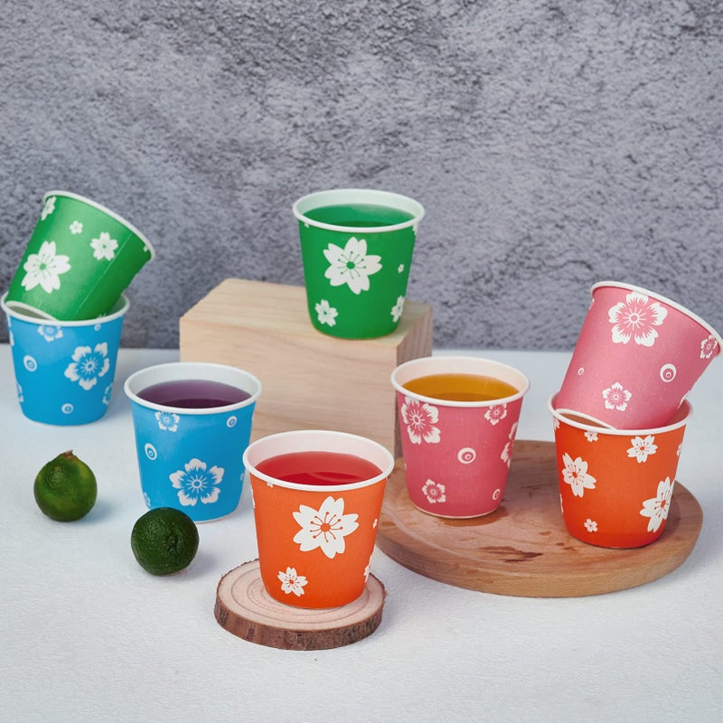 LITOPAK 400 Pack 3 oz Disposable Bathroom Cups, Colorful Small Disposable Paper Cups for Parties, Picnics, Barbecues, Travel and Events - Image 5