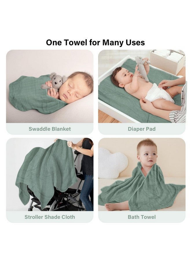 MEXXI Muslin Swaddle Blankets, 2 Pack Receiving Blankets, Breathable Soft Baby Wrap for Boys and Girls, Registry & Gift, 43 x 39 inches - Image 5