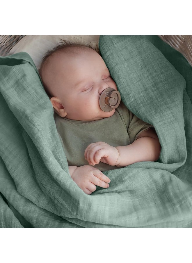 MEXXI Muslin Swaddle Blankets, 2 Pack Receiving Blankets, Breathable Soft Baby Wrap for Boys and Girls, Registry & Gift, 43 x 39 inches - Image 2