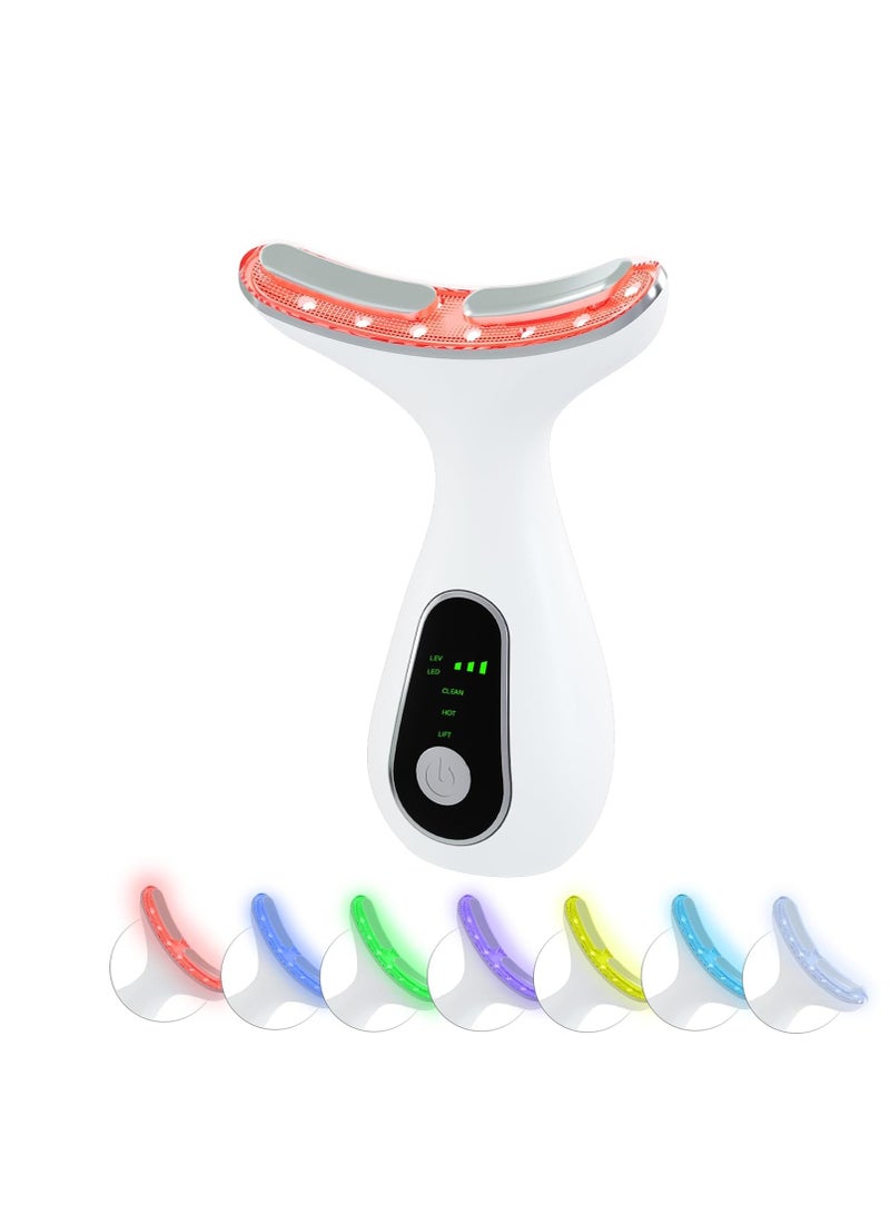 عام أدوات الوجه مدلك ، جمال الوجه والرقبة الجمال 3 في 1-ضوء ثلاثي ، حراري ، واهتزاز لأداة النحت على الوجه للبشرة - Image 1