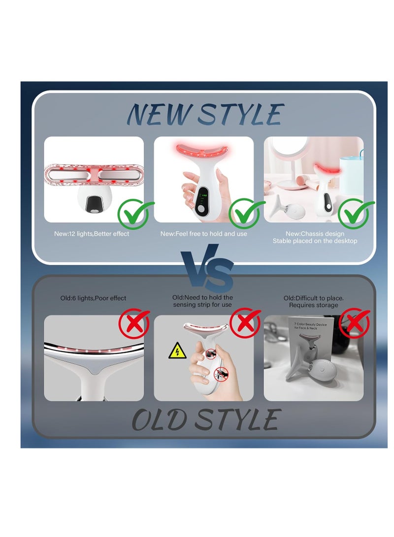 عام أدوات الوجه مدلك ، جمال الوجه والرقبة الجمال 3 في 1-ضوء ثلاثي ، حراري ، واهتزاز لأداة النحت على الوجه للبشرة - Image 5