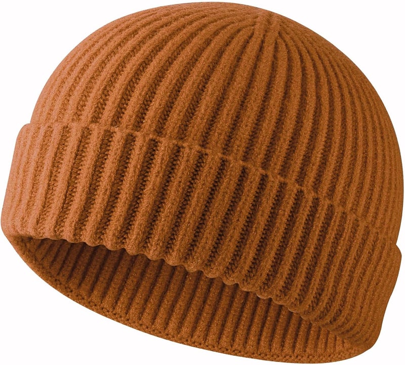 Roybens Swag Wool Knit Cuff Short Fisherman Beanie for Men Women, Winter Warm Hats - Image 1