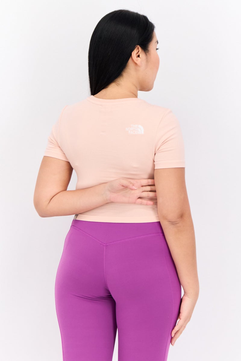 THE NORTH FACE Women Sportswear Fit Short Sleeeves Training Top, Light Pink  - Image 3