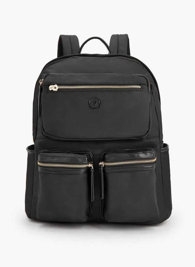 Missy Solid Backpack With Adjustable Shoulder Straps