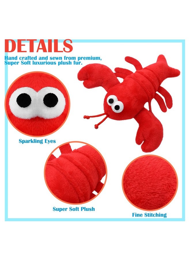 Hanaive 9 Pack Lobster Stuffed Animal Cute Lobster Plush Doll Toy Soft Small Stuffed Hanging Ornaments for Keys Purse Backpack Bags DIY Birthday Party Favors  - Image 3