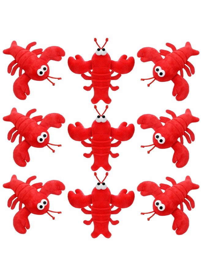 Hanaive 9 Pack Lobster Stuffed Animal Cute Lobster Plush Doll Toy Soft Small Stuffed Hanging Ornaments for Keys Purse Backpack Bags DIY Birthday Party Favors  - Image 1