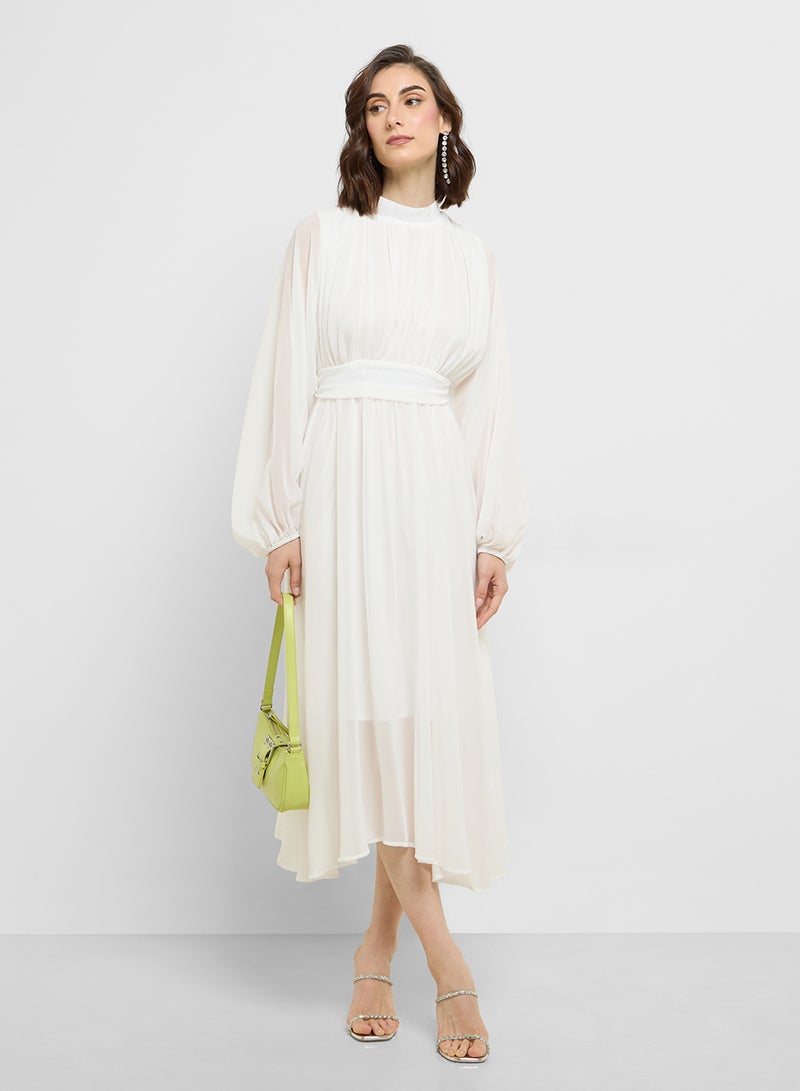 ايلا فستان شيفون بتصميم - - Image 4