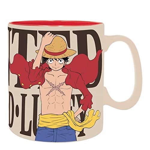 ABYSTYLE One Piece Luffy Ceramic Coffee Tea Mug 16 Oz Absorbent Coaster Gift Set Anime Manga Drinkware 2 Pcs - Image 3
