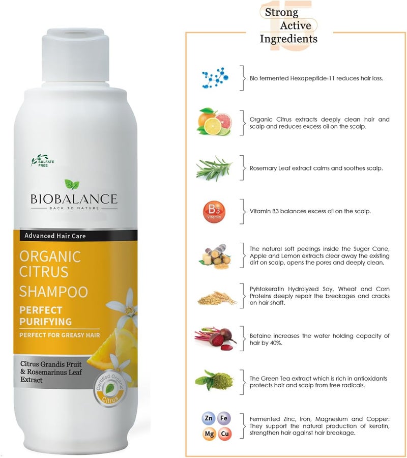 Bio Balance Organic Citrus Shampoo - 330 ml - Image 5