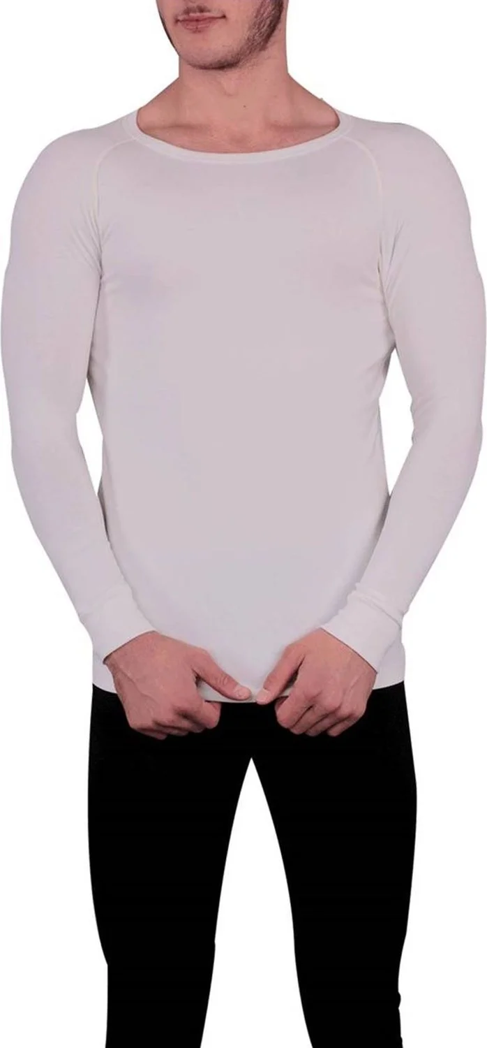 بيراك Thermal Men's 0 Collar Long Sleeve Undershirt Tights Underwear Set
