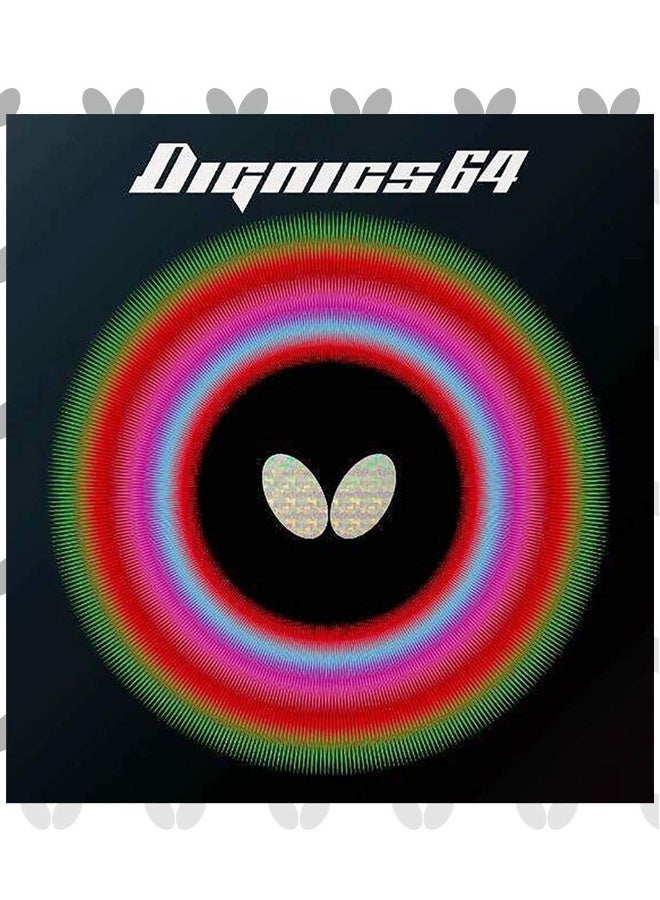 BUTTERFLY Dignics 64 Table Tennis Rubber Inverted Professional Table Tennis Rubber  Black (2.1mm) 4906901200227 - Image 1