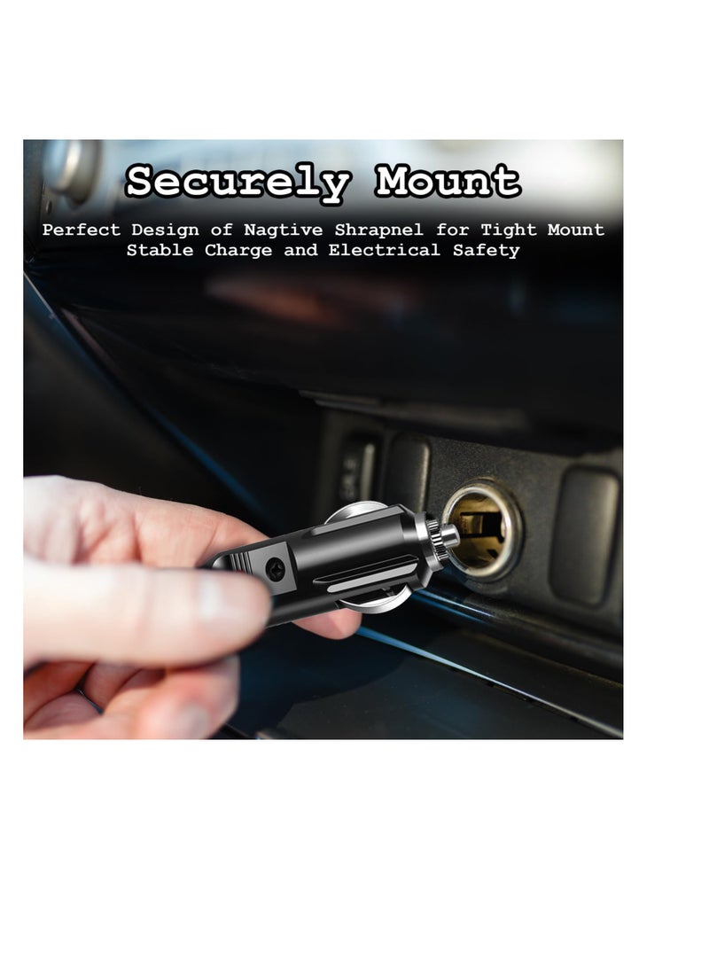 SOLARAE Cigarette Lighter Plug, 12V Car Cigarette Lighter Plug With Lead and Wiring, 2 Pack 16 AWG Car Replacement Cigar Female Socket Male Plug, Lighter Male Plug Adapter, for Motorcycle Car Tractor - Image 5