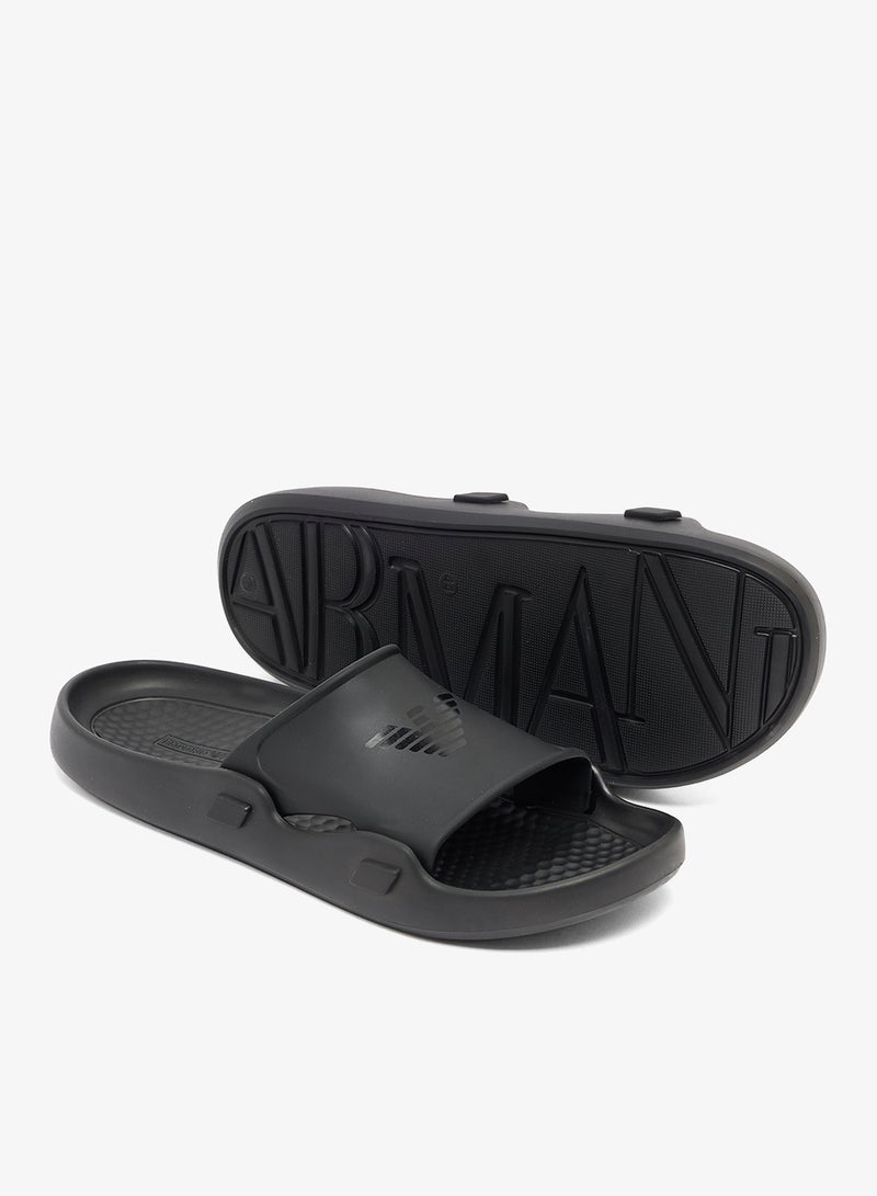 EMPORIO ARMANI Logo Beachwear Slide - Image 3