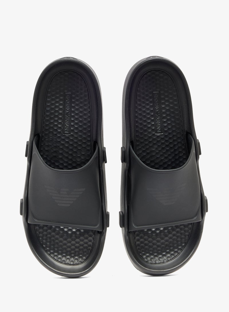 EMPORIO ARMANI Logo Beachwear Slide - Image 4