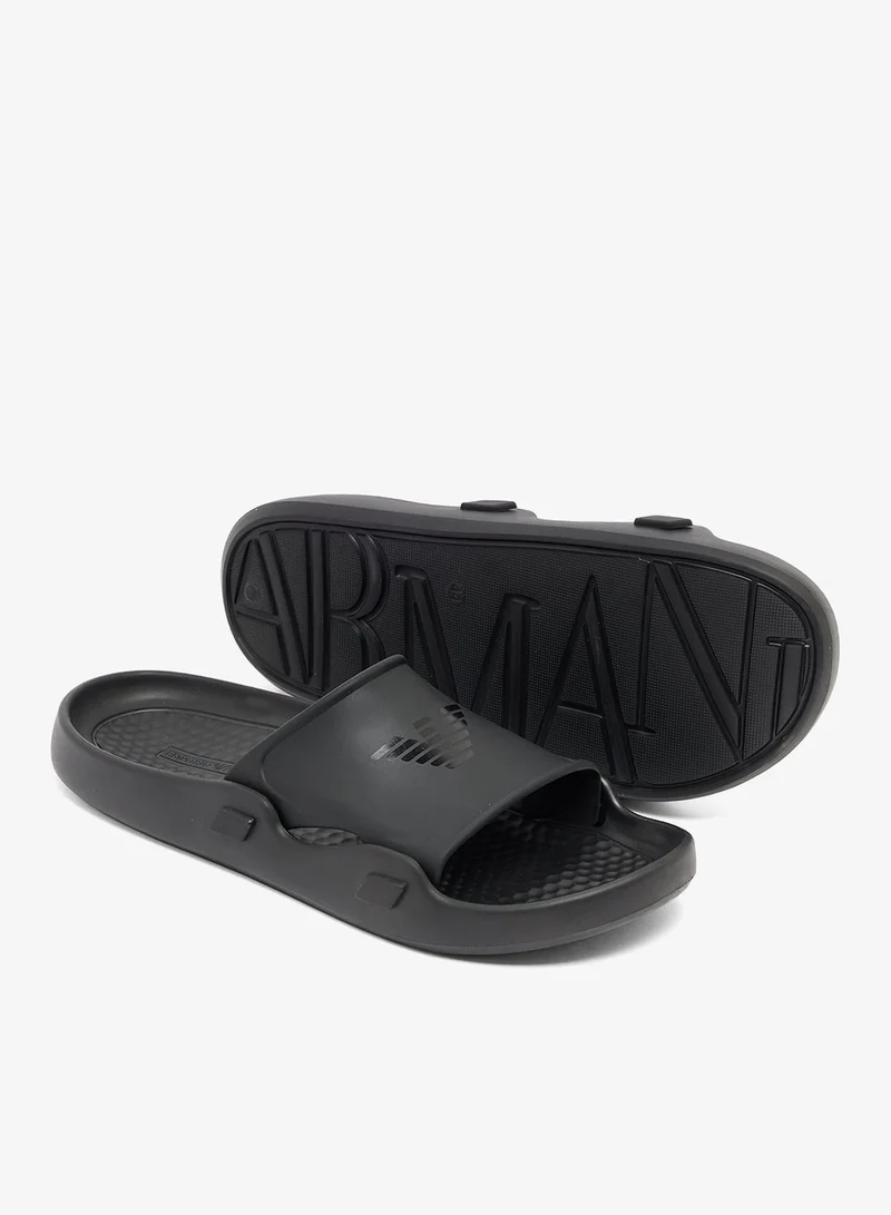 EMPORIO ARMANI  Logo Beachwear Slide for Men | Best Price UAE