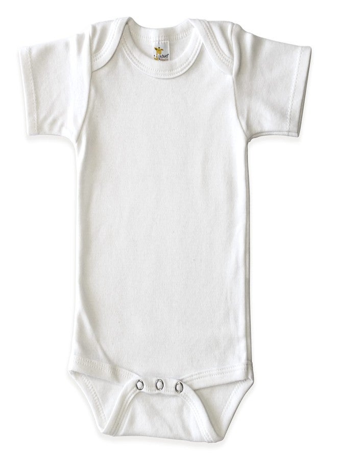 Laughing Giraffe Baby Blank Short Sleeve One Piece Bodysuit (0-3 Months, White) - Image 1