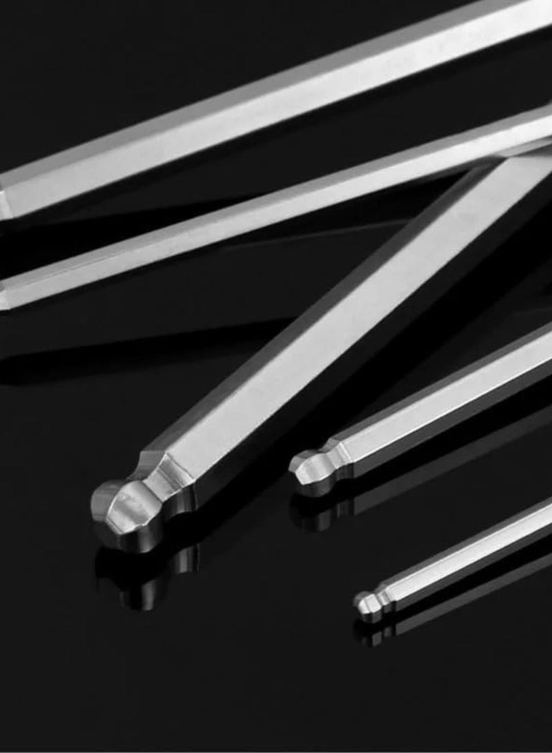 GGOOT Socket Set T-Handle Blat Head Hex Key Wrench Chrome Vanadium Steel Lengthen Hex Key Allen Wrench for Hardware Home Use Repair Tool Ratchet Tool(3mm-1pcs) - Image 4
