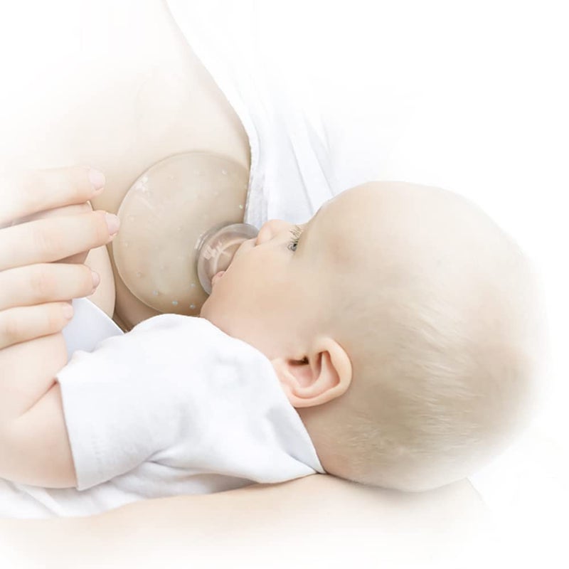 haakaa Nippleshield Silicone Nipple Shields for Breastfeeding with Carry Case Super-Soft, 1pk - Image 2