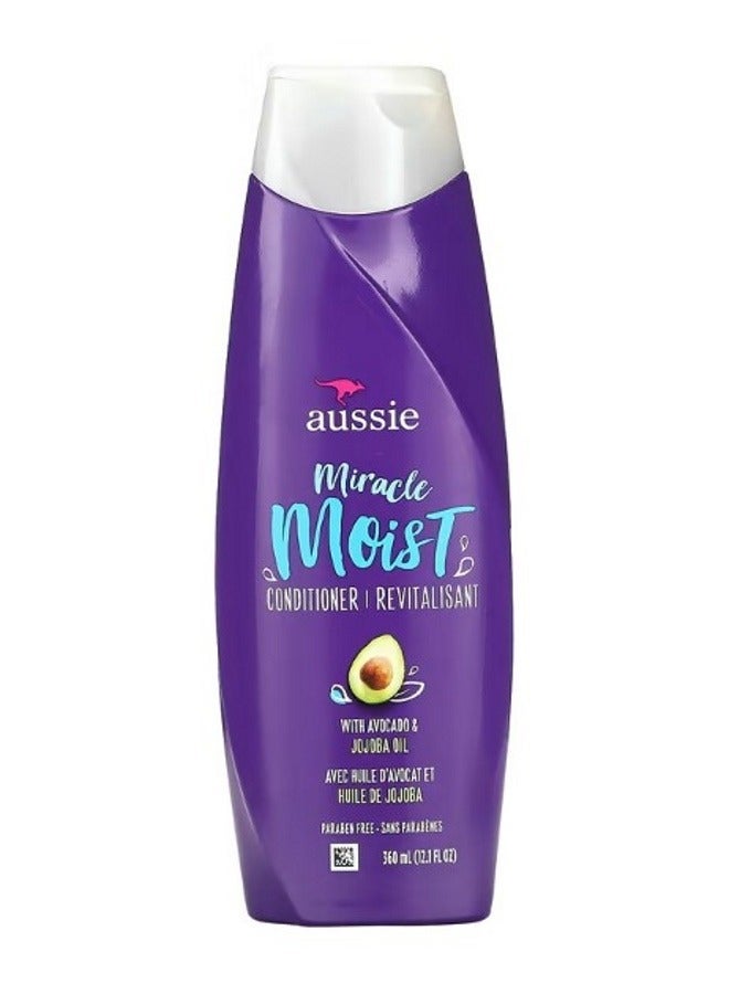 Aussie Miracle Moist Conditioner with Avocado  Jojoba Oil 12.1 fl oz 360 ml - Image 1
