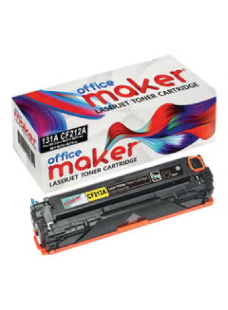 Office Maker 131A CF212A Laserjet Toner Cartridge for Printer Yellow - Image 2