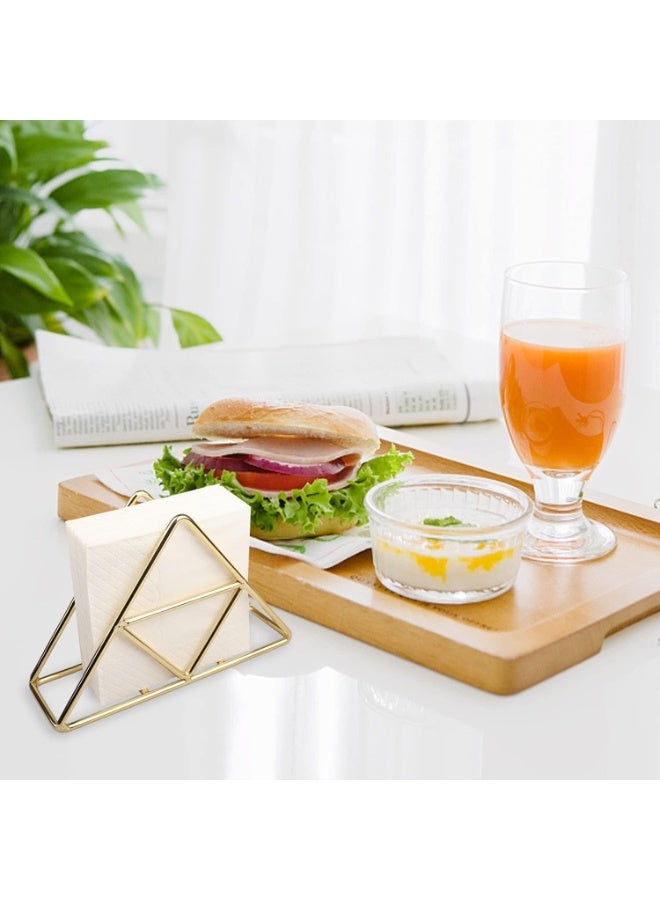 سوفام حامل المناديل للطاولة، حامل الورق المعدني المستقل لسطح المطبخ، منظم ورق المناديل الثقيلة، حامل موزع المناديل المتينة لطاولة الطعام في المطعم المنزلي (ذهبي) - Image 4