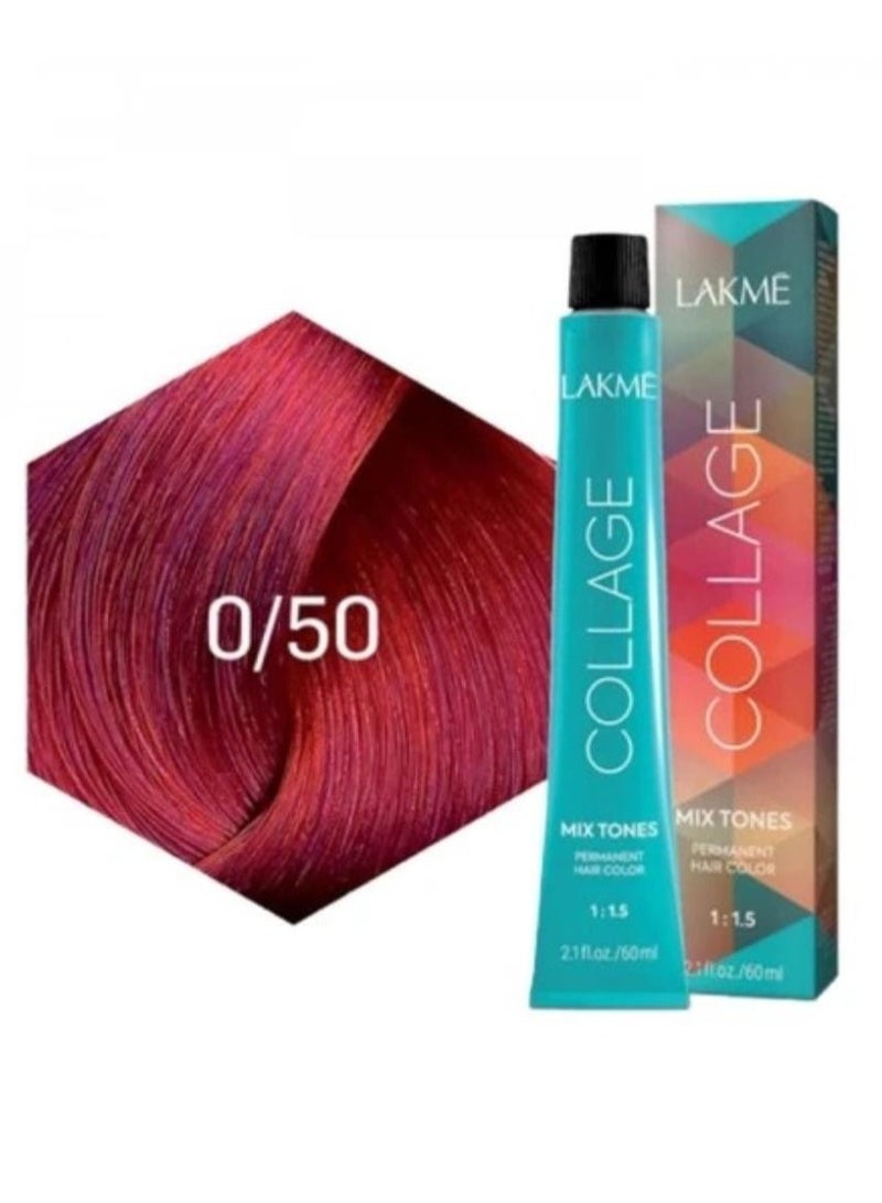 Lakme Collage Hair Dye 0/50 Mix Tones Red - 60 ml