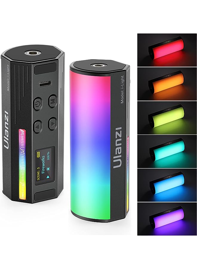 Ulanzi Handheld Light Wand, 360° RGB LED Video Light for Photography, 2000mAh Rechargeable Mini Light Stick for Video Shooting, 2500-9000K Dimmable Camera Light w LCD, Support Magnetic Attraction - Image 1