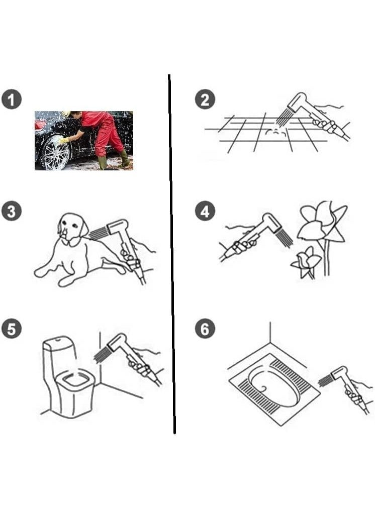 Shams Shattaf And Water For Bath Toilet Length Of 1.5 M White Color, Italian - Image 3