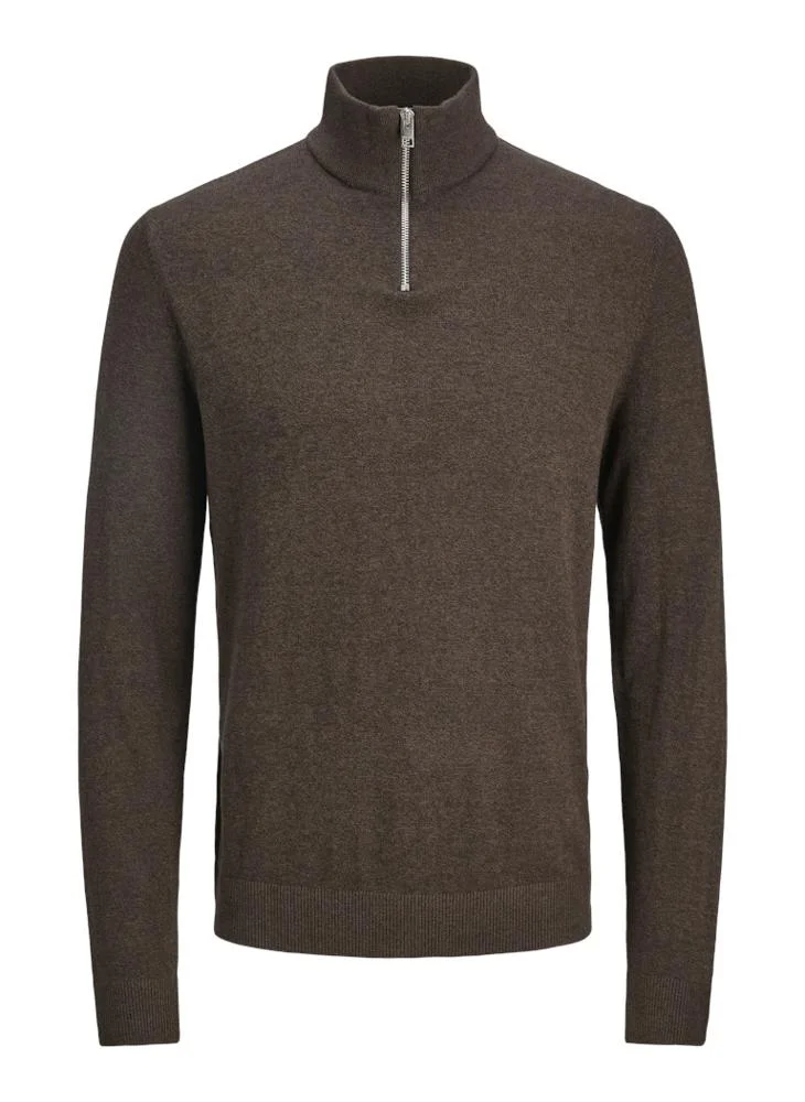 JACK & JONES Jjeemil Knit Half Zip Sweatshirt