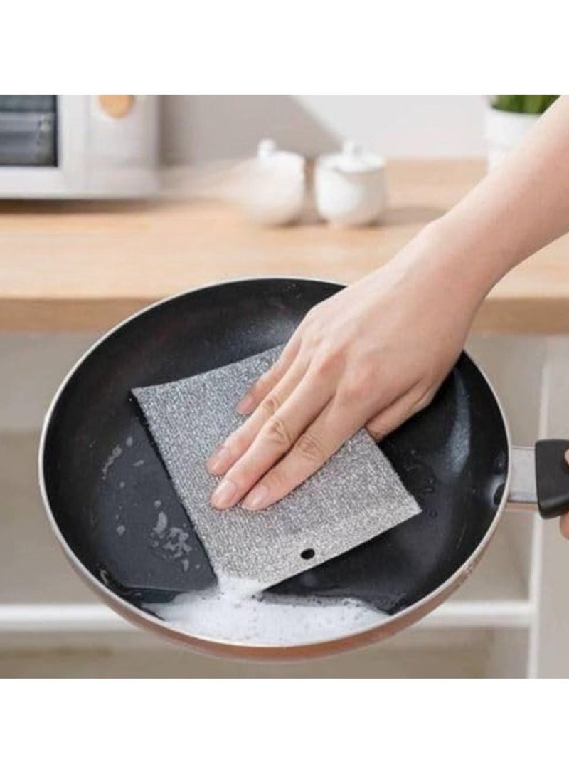 Multi-Purpose Metallic Cleaning Pads – Set of 5 Dishwashing Cloths - Image 4
