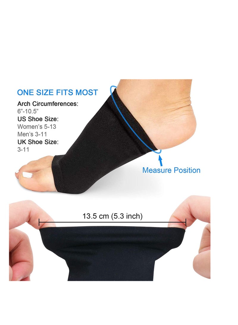 SYOSI Compression Arch Support Sleeves, Plantar Fasciitis Socks, Cushioned Arch Support Braces Gel Pads for Flat Foot Pain, Relief Plantar Fasciitis Heel Spurs, Ankle Injuries 1Pairs - Image 5