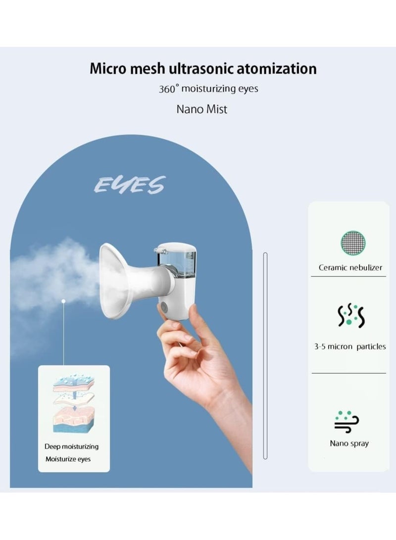 ADAK NanoEye Pro Mist Sprayer – Portable Eye Care Nano Steamer for Dry Eyes, Eye Strain & Redness Relief – USB Rechargeable, Travel-Friendly Eye Mist Hydration with Silicone Mask for Adults & Kids - Image 3