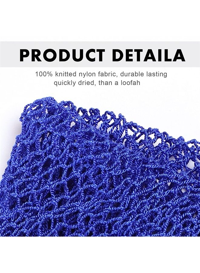JASSINS African Net Long Bath Net Sponge,JASSINS African Bathing Sponge,Body Exfoliating Long Net Shower Body Scrubber Back Scrubber Skin Smoother,Stretch Length to 66 INCH (Blue) - Image 2