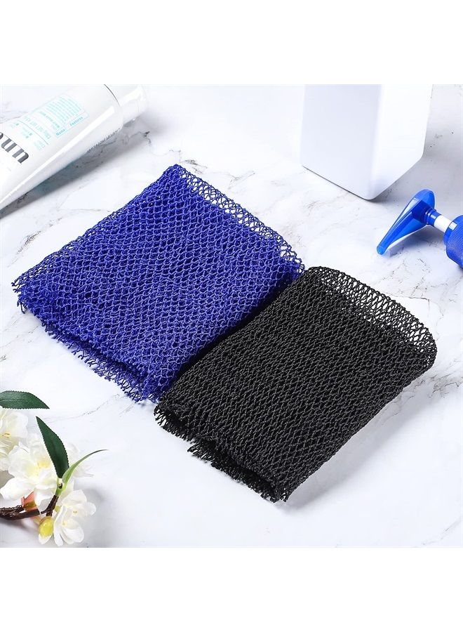 JASSINS African Net Long Bath Net Sponge,JASSINS African Bathing Sponge,Body Exfoliating Long Net Shower Body Scrubber Back Scrubber Skin Smoother,Stretch Length to 66 INCH (Blue) - Image 3