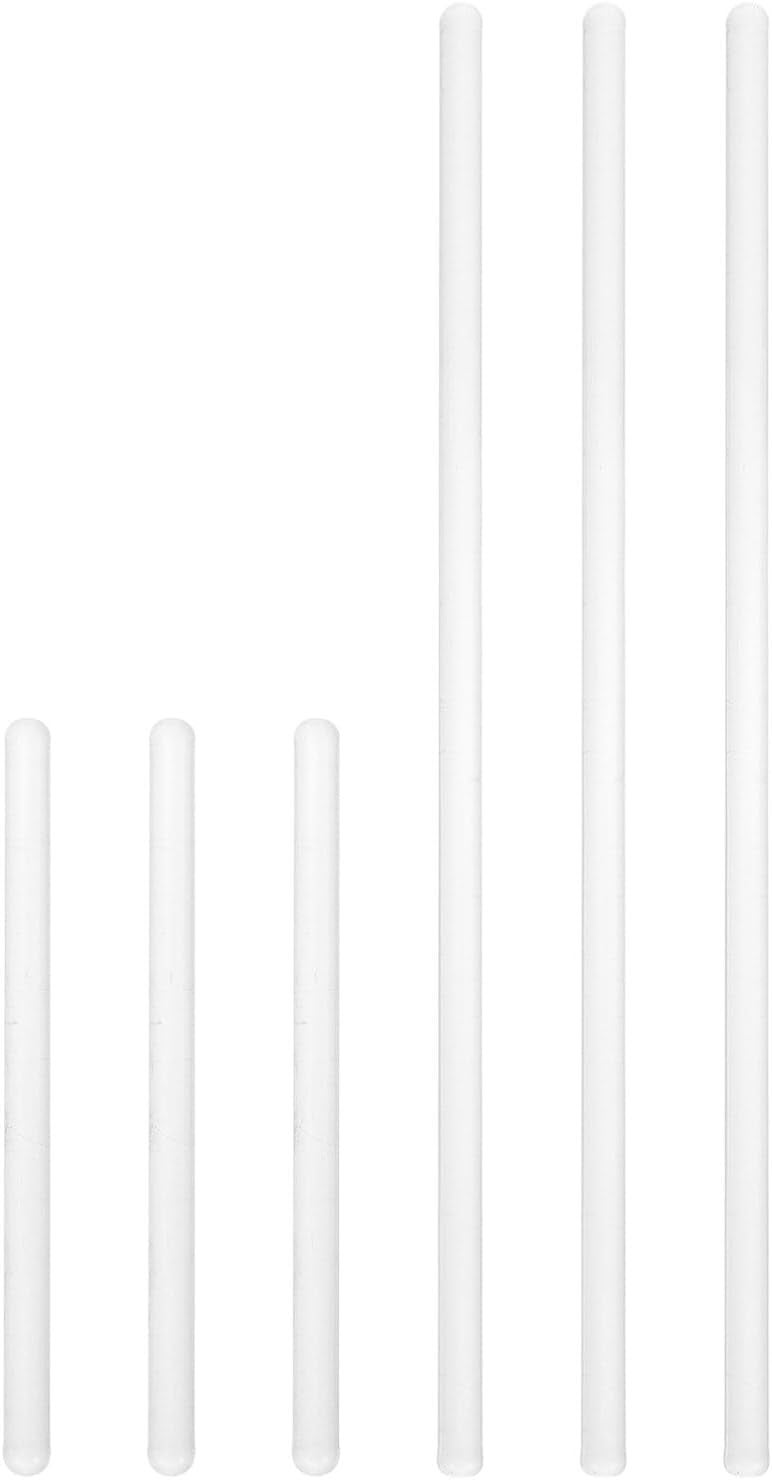 كلاراكو قضيب زجاجي من كلاركو مكون من 6 قطع، عصا تحريك زجاجية، قضيب تحريك كوكتيل، عصا خلط القهوة، مشروبات القهوة، قضيب خلط المدرسة، المشروبات، قضيب تحريك المشروبات، عصا خلط العسل، صلبة