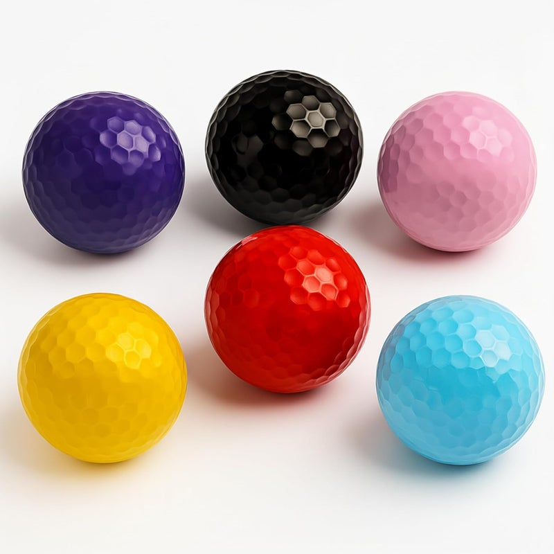 Thorza Colored Golf Balls - Multicolored Set of 6, 12, 24 for Kids Mini Golf, Putting Practice and Children Training - Image 3