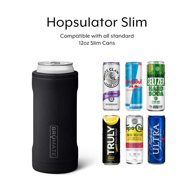BrÃ¼Mate Brmate Hopsulator Slim يمكن أن يعزز البرودة لعلب نحيف 12 أوقية | نحيف يمكن أن يعزز من الفولاذ المقاوم للصدأ مشروب لصودا البيرة الصلبة ومشروبات الطاقة (كارارا) - Image 5